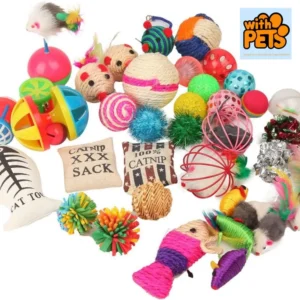 Fashion's Talk Cat Toys Variety Pack for Kitty – 20 Engaging Toys