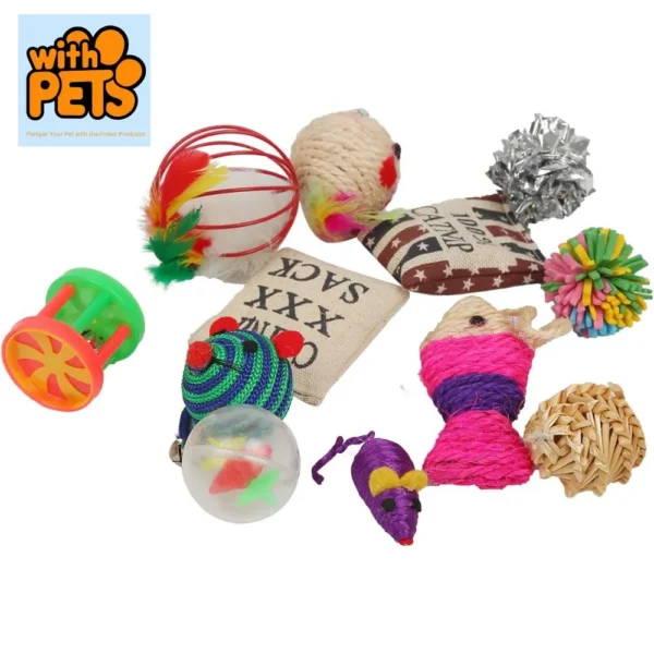 Fashion's Talk Cat Toys Variety Pack for Kitty – 20 Engaging Toys