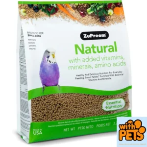 ZuPreem Natural Bird Pellets, Daily Bird Food for Parakeet & Budgie