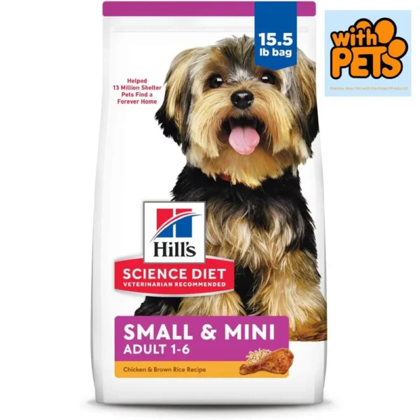 Hill's Science Diet Small & Mini, Adult 1-6, Dry Dog Food, 15.5 lb Bag